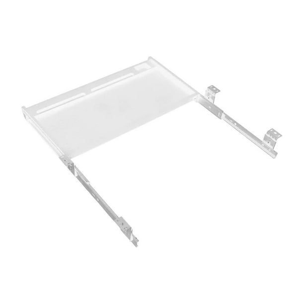 Cajón de escritorio Bandeja para teclado Cajón para teclado debajo del escritorio Placa de almacenamiento de diapositivas de extensión, duradera, band Gris blanco
