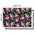 thumbnail image 5 of Pioneer Flower Floral Print Pattern Summer Placemats Table Placemats Set Of 6-Linen Kitchen Washable Placemats Table Mats 12x18 Inch Non-Slip Heat Resistant, 5 of 5