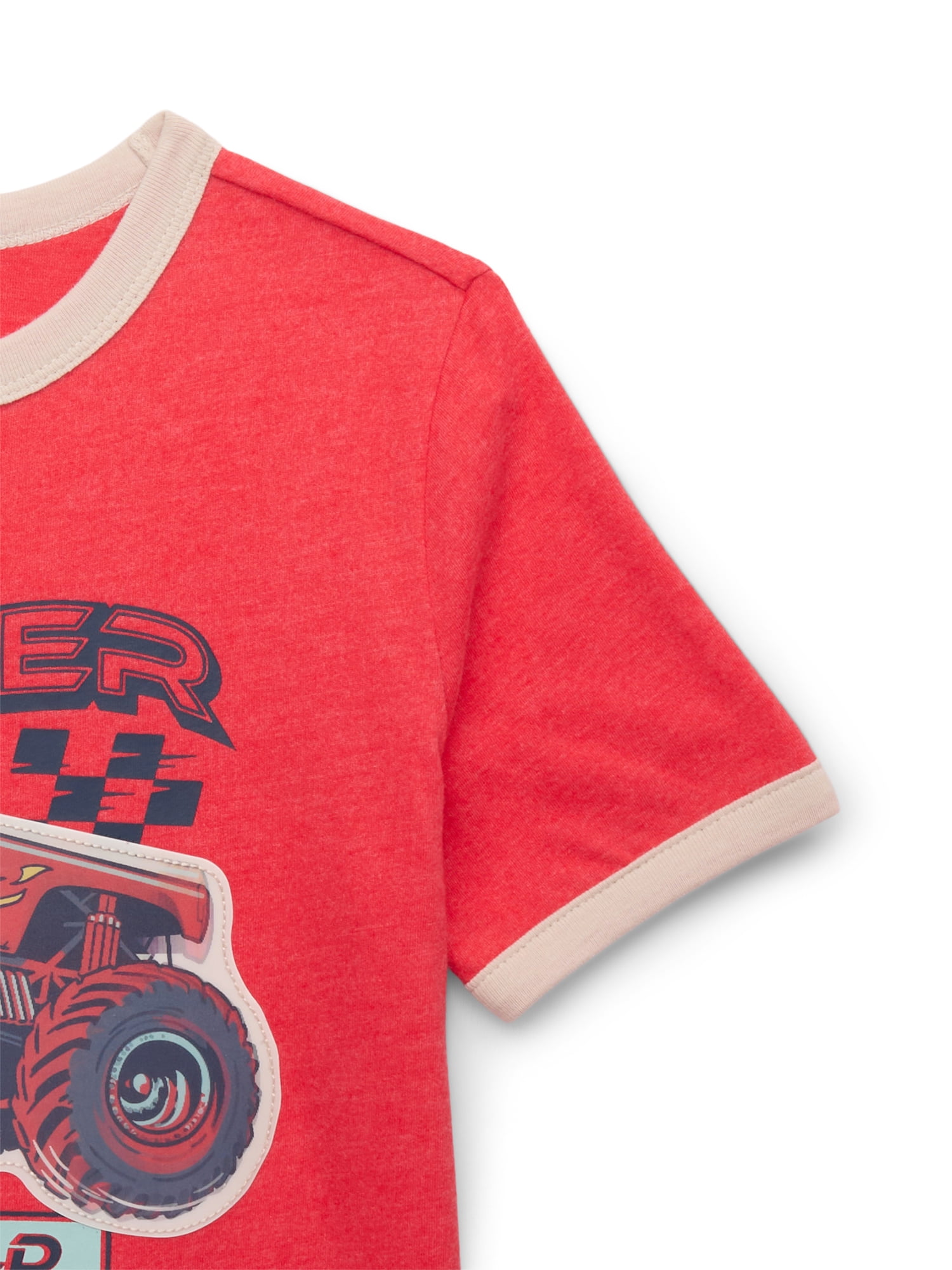 365 Kids by Garanimals Boys Mix and Match Graphic Ringer Tee with Short Sleeves, Sizes 4-10