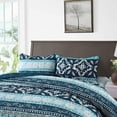 thumbnail image 6 of NEWLAKE Cotton Bedspread King Quilt Sets Reversible Patchwork Coverlet Set, Boho Chic Pattern, 6 of 7