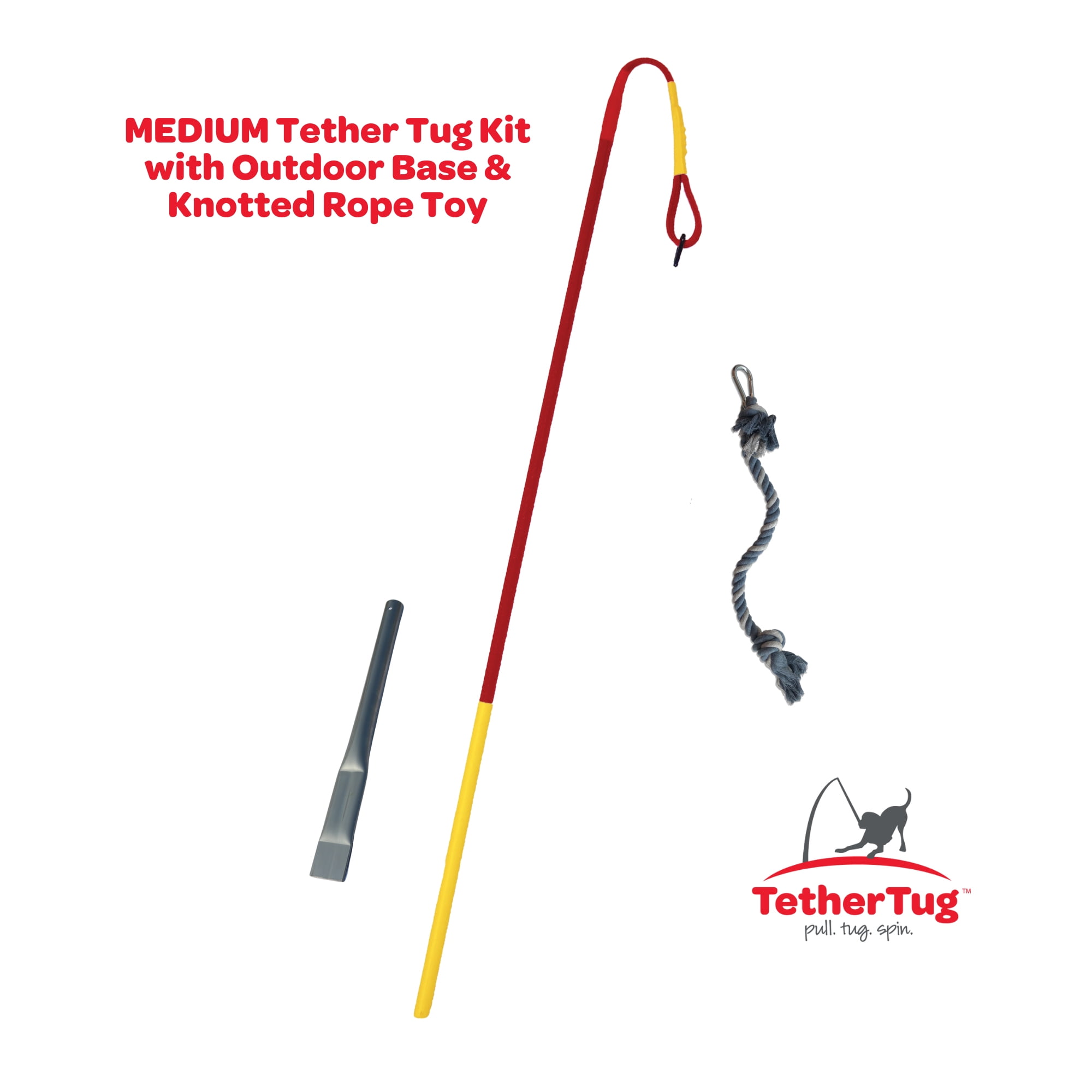 Tether Tug Interactive Pole Rope Toy for Medium Dogs Under 70 Pounds