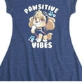 thumbnail image 3 of Paw Patrol - Pawsitive Vibes - Toddler And Youth Girls Fit And Flare Dress, 3 of 5
