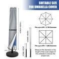 thumbnail image 3 of Wiipara Gray Patio Umbrella Cover, Waterproof, 3 of 10