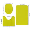 thumbnail image 2 of Bathroom Rugs Sets 3 Piece - dark-yellow Absorbent Non Slip Bath Mats, U-Shape Toilet Lid Cover, Contour Mat, Soft Washable Shower Mats Bath Rug Mat for Bathroom Tub Toilet, 2 of 7