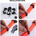 thumbnail image 4 of 200 Pcs 6mm Noir Rond Clips de Câble de Gestion Clips Bien Rangé Câble Électrique, 4 of 5