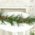 thumbnail image 6 of Farmhouse Christmas & Vine Decor: Rustic Natural Garland For Mantle Staircase And Holiday Home Accents, 6 of 9