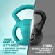 thumbnail image 2 of Yes4All - Pesas rusas de 10 y 15 libras de peso con mango ancho multiagarre para ejercicios de pesas, equipo de entrenamiento de cuerpo completo, 15 libras, verde, 2 of 7