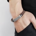 thumbnail image 4 of Los hombres de enlace trenzado de acero inoxidable pulsera de cadena, 4 of 4