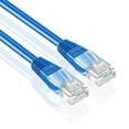 thumbnail image 3 of cat6 ethernet patch cable (7 feet) - professional gold plated snagless rj45 connector computer networking lan wire cord plug premium shielded twisted pair (blue), 3 of 4