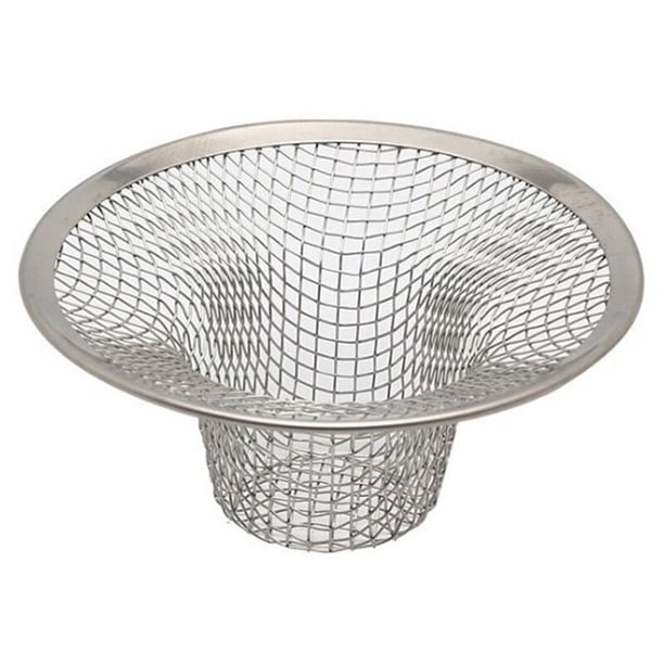 Protectores de fregadero antiobstrucción, coladores de desagüe de fregadero de acero inoxidable de malla ultrafina de diseño portátil, colador de estilo cesta de fácil limpieza para cocina, baño,