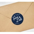 thumbnail image 3 of Darling Souvenir DIY 45 Pcs Blue Leaf Vines Save The Date Stickers Round Envelope Seal-1.6 Inches, 3 of 4