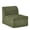 Green, variant on Modular Lounge Chair, Armless Single Sofa Chair with Channeled Seat, Modern Accent Chair for Living Room Bedroom (Black)