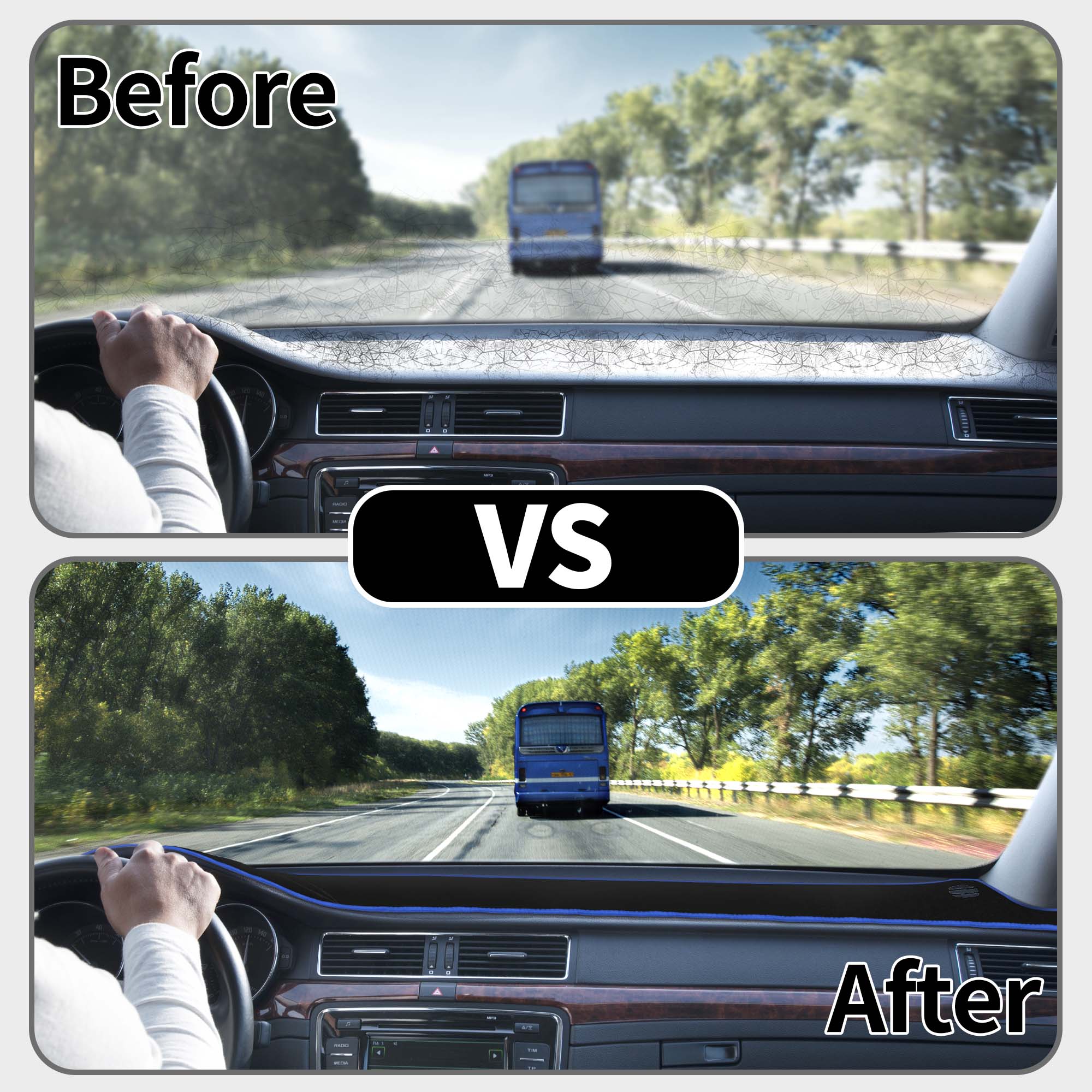 Unique Bargains Dash Cover for VW Tiguan 2017 Polyester Blue with for STIcker