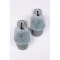 thumbnail image 5 of Pretty You London Women's Danni Fluffy Cuff Mule Slipper in Sage, 5 of 6
