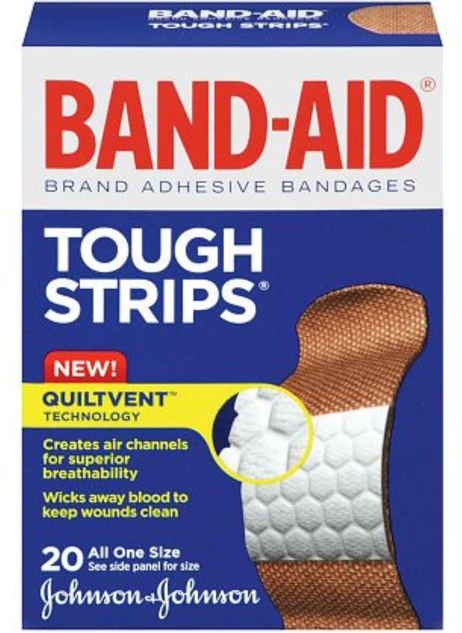 BANDAID ToughStrips Bandages All One Size 20 Each (Pack of 2