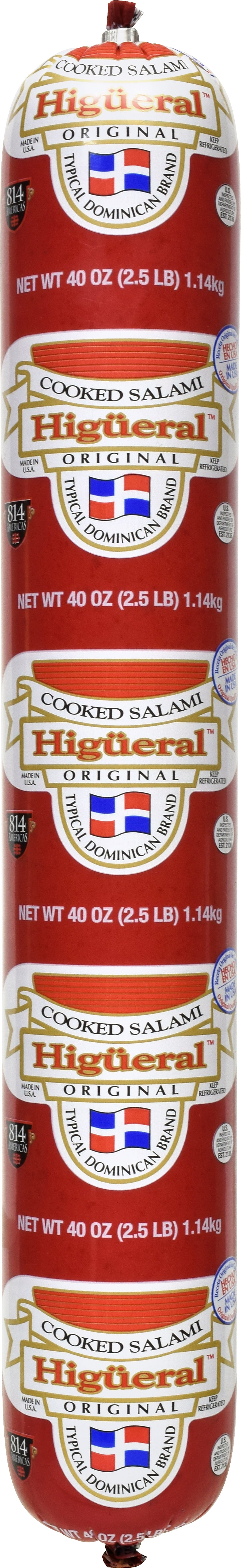 Higueral Original Cooked Salami, 40 oz