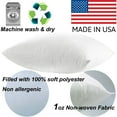 Chictail 3 Pack Pillow Insert 28x28 Hypoallergenic Square Form Sham