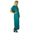 thumbnail image 4 of Bimba Women Cotton Long Kaftan With Pom Pom Tassels Maxi Caftan Beach Coverup, 4 of 5
