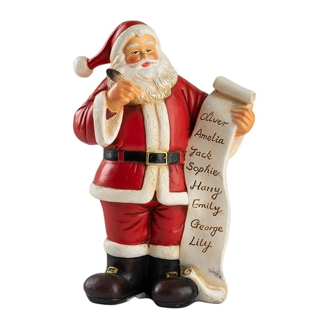 Figura de Papá Noel, adorno navideño para mesa, 17,5 cm (6,89 pulgadas). rojo