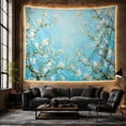 thumbnail image 6 of Flowering Almond Tree with Branches Around Turquoise Sky, Serene Maximalist for Nature Lovers, Spring Wall Art, Housewarming Gift, Tapestry Wall Hanging for Bedroom and Studio, 6 of 7