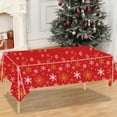 thumbnail image 4 of Large Plastic Christmas Tablecover, Waterproof Party Tablecloth for Holiday Gatherings, Disposable Festive Table Cover for Dining Table and Party Decor(D), 4 of 6