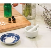HIC Kitchen Mortar and Pestle for Grinding Spices and Herbs and Crushing Pills, Fine Porcelain
