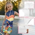 thumbnail image 6 of Uourmeti Girls Summer Dresses Retro Farm Blossom Sleeveless Tennis Outfit with Pockets Casual Spring Clothes Kids School Activewear for Pickleball Sports, 6 of 7