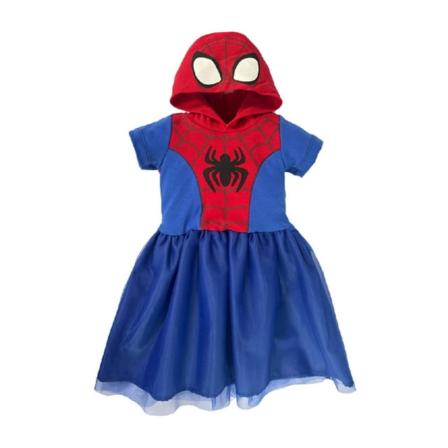 Vestido con gorro estampado Marvel Spiderman