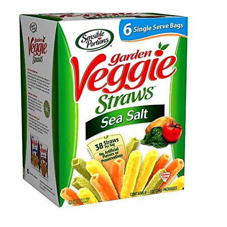 Sensible Portions Garden Veggie Straws® Sea Salt - 6 Single Serve Bags