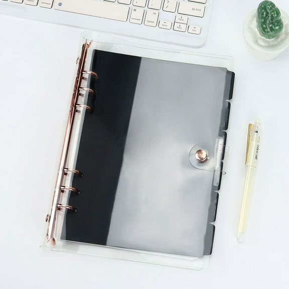 ELAYARD Plastic Binder Dividers for Notebook Divider Black PP 3 Sets Back to School