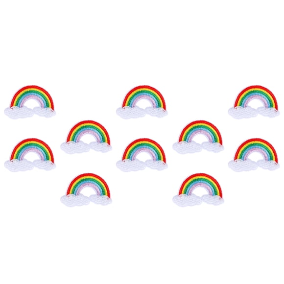 APLICACIÓN DE TELA, Rainbow Cloud Patch Resistente Al Desgaste Portátil Para Fines Generales Para Uso Profesional Para Álbumes de Recortes para Costellas de Costura