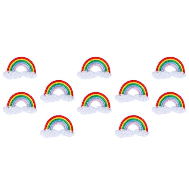 Rainbow Patch, Wear- Convenient Portable Cloth Applique Stable For Professional Use For Scrapbook For General Purpose For Sew Crafts