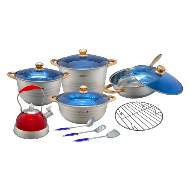 Batería De Cocina Perla Jazmín 14pzas Pj14 Perla COCINA JAVAZ CO-PJ14