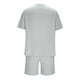 thumbnail image 5 of Traje Deportivo Perforado de los Hombres, Moda de Manga Corta Cuello Redondo de Ocio para el Desgaste Casual Y de Playa, Blusa Atlética de Poliéster Suave, 5 of 9