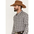 thumbnail image 2 of Blue Ranchwear Men's Plaid Print Long Sleeve Western Pearl Snap Shirt Grape Medium, 2 of 4