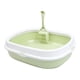 thumbnail image 4 of Caja de arena para gatos, bandeja de arena para mascotas con tapa abierta, resistente, fácil de limpiar, con cuchara, reutilizable, antisalpicaduras, fruta verde, 4 of 8