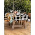 thumbnail image 2 of Outdoor Tablecloth with Umbrella Hole and Zipper, Thanksgiving Pumpkin Rectangle Table Cloth 60x102 Inch Waterproof Tablecloth, Fall Sunflower Leaves Black Plaid Picnic Table Cover for Patio Camping, 2 of 7