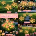 thumbnail image 2 of Oziral Solar Flowers Lights Outdoor, 2 pack Waterproof Garden Light LED Roses Solar Stakes, Patio Lawn Grave Backyard Pathway Yard Decor, 8 Modes, 2 of 9