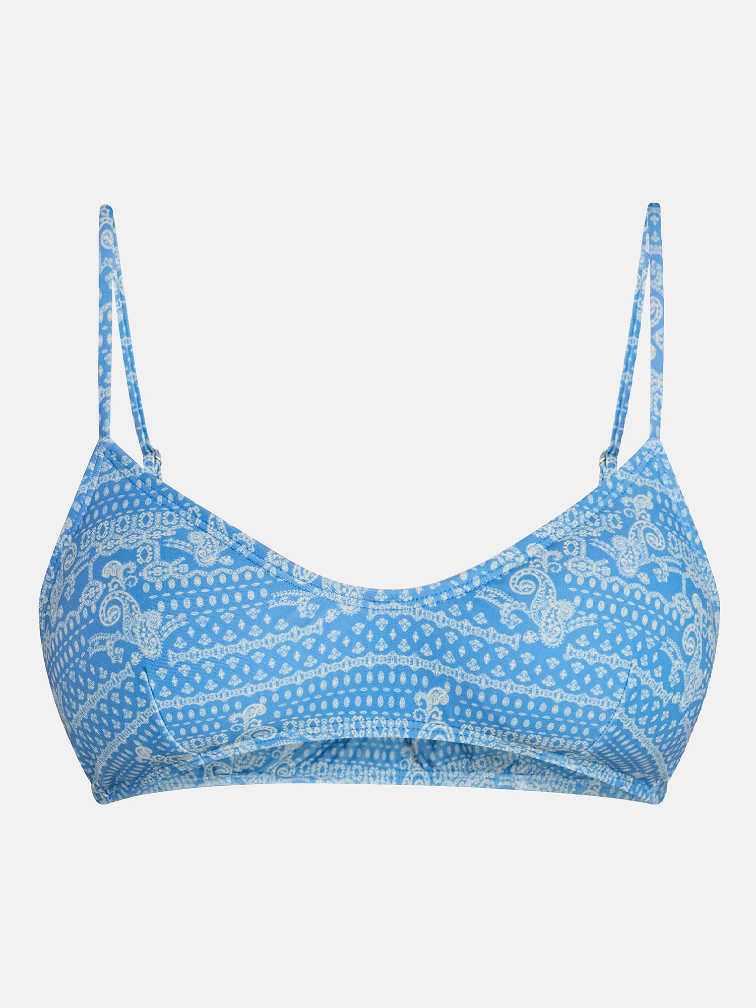 No Boundaries Paisley Bralette Bikini Top, Women's XXS-XXL