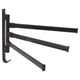 thumbnail image 4 of Toallero giratorio negro sin perforaciones Toallero de baño Toallero de pared Barra para colgar en esquina de baño 3 brazos, 4 of 15