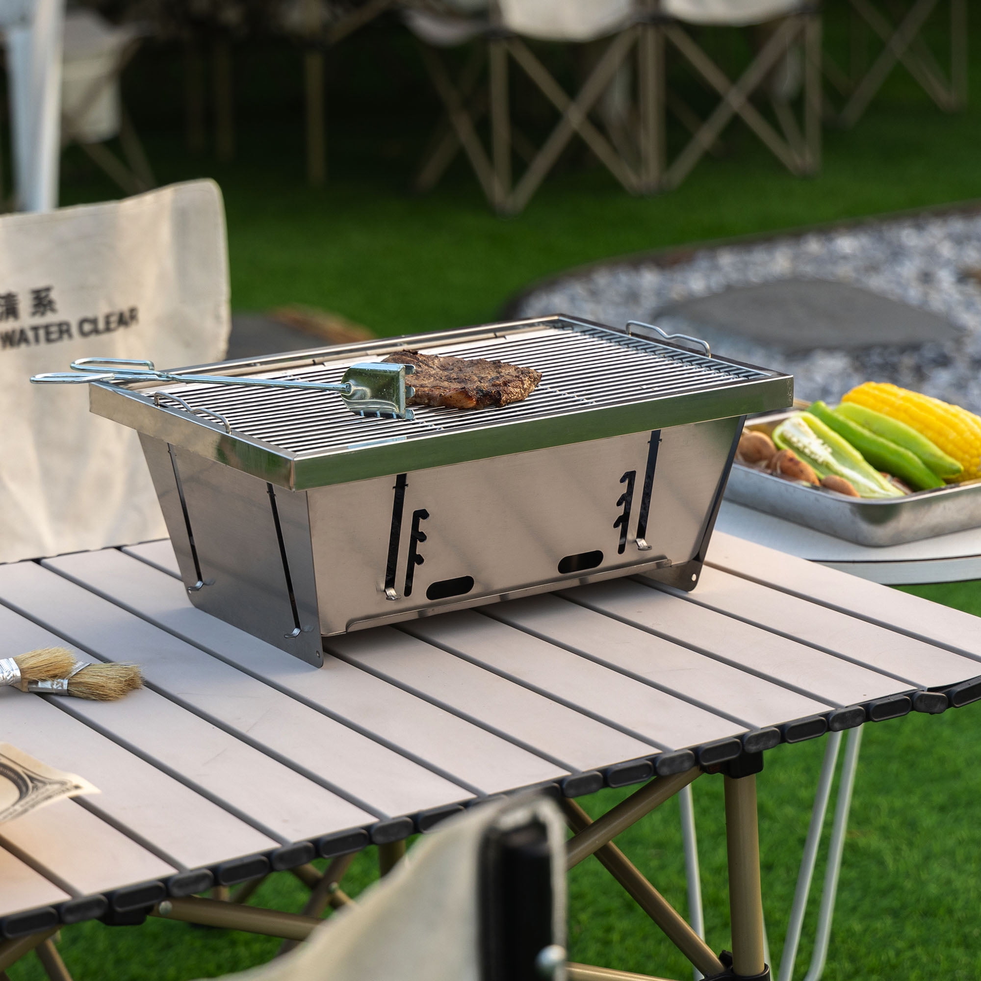 Portable Foldable BBQ Charcoal Grill for Picnic Camping Patio