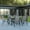 Gray, variant on BizChair Brazos Series 7-Piece Outdoor Rippled Glass Patio Table Set with 6 Chairs, Brown