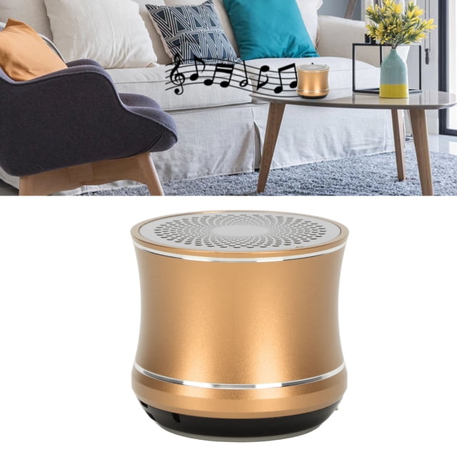 Mini Speaker, Portable IP67 Waterproof Mini Speaker Simple Hands Free for Kitchens for Shower for Outdoors Black,Blue,Gold,Red
