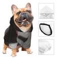 thumbnail image 3 of Fotbe Bloody Hand Behind Print Small Dog Sweater Hoodies Pet Grey Hooded Soft Fleece Sweatshirts with Pocket Fall Winter Puppy Cat Sweaters Warm Clothes-Small, 3 of 7