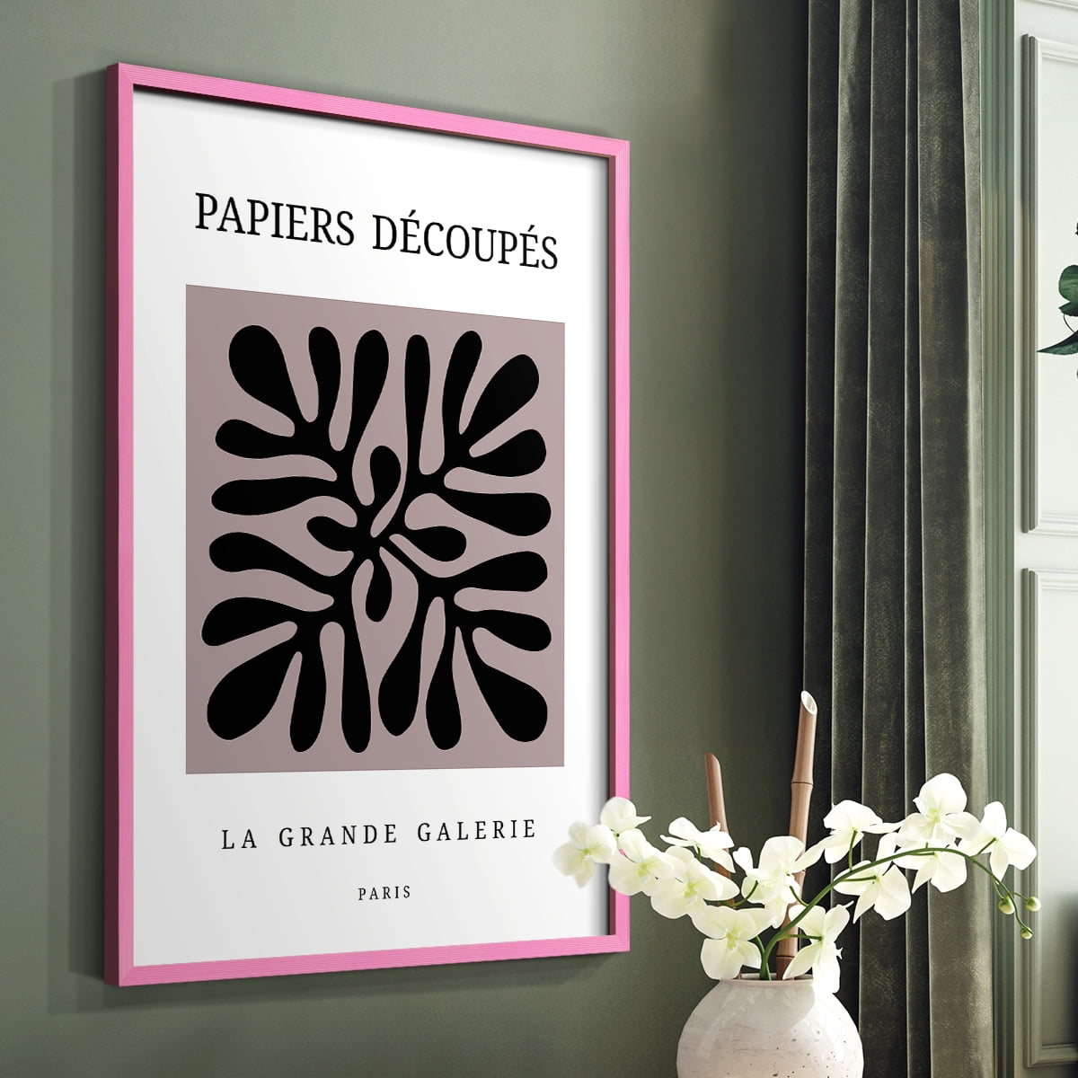 Matisse CCCXCV in Pink Solid Wood 11 x 14 Framed Print