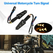 OXMART Universal 10mm Motorcycle Turn Signal,Dynamic Indicator DRL Turn light,LED Flowing Brake Light Fit for Honda