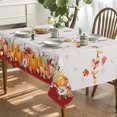 thumbnail image 4 of Fall Tablecloth 60x120 Inch, Thanksgiving Autumn Harvest Watercolor Flowers and Pumpkins Red Table Cover for Party Picnic Dinner Decor, 4 of 6