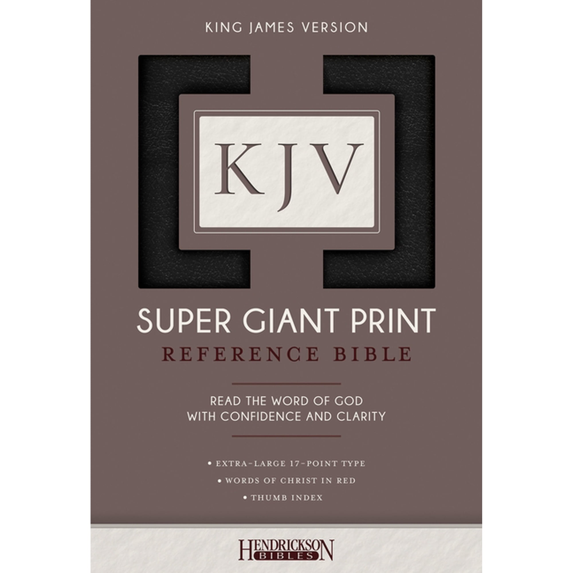 KJV Super Giant Print Reference Bible (Imitation Leather, Black, Indexed, Red Letter) (Hardcover)