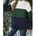 thumbnail image 2 of YAZI Women's Turtleneck Batwing Sleeve Loose Oversized Chunky Knitted Pullover Sweater Jumper Tops, 2 of 13