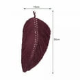thumbnail image 2 of LAMIRO 11.8" Cotton Line Woven Leaf Shaped Tapestry Wall Decor,Soft Fine Workmanship Macrame Wall Hanging Feather Boho Chic Woven Leaf Tassels Ornament for Bedroom Living Room Apartment Porch, 2 of 7
